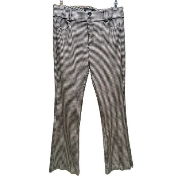 Studio By Torrid Trouser Bootcut Pant Women's 14R Black White Houndstooth EUC - Picture 1 of 10